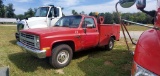 1985 CHEVROLET TRUCK WITH SERVICE BODY, SELLING BY MARION COUNTY HIGHWAY DE