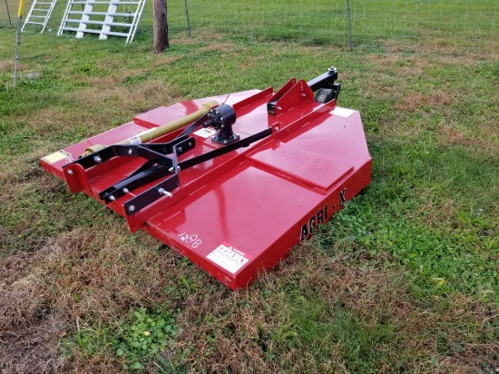 NEW ATLAS 6' RED ROTARY CUTTER, 3PH, 40 HP SHEARBOLT GEARBOX, NEW PTO SHAFT