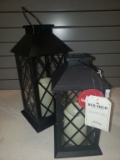 Outdoor Living solar power lighted lantern set PROCEEDS FROM THIS LOT WILL