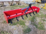 UNUSED 8' BOX BLADE, RED, 3PH, WITH RIPPERS