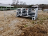NEW 12FT GALV CORRAL PANELS WITH PINS, SET OF 10 FOR ONE MONEY