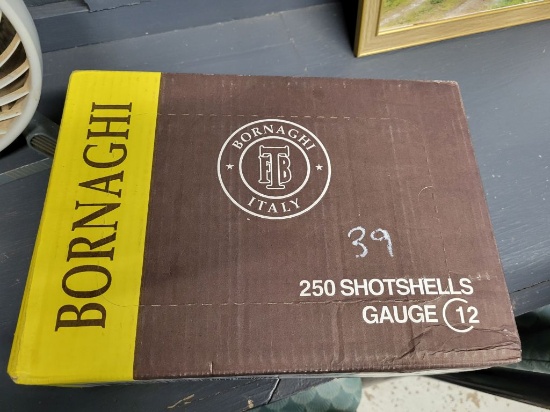 BORNAGHI 12 GUAGE SHOTGUN SHELLS, BOX OF 250