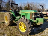 1995-96 JOHN DEERE 6300 TRACTOR, OPEN STATION, 4X4, HAS FRONT WEIGHTS, S: L06300M14