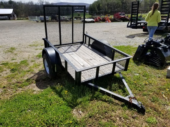 BLACK 6'X4' BUMPER PULL TRAILER WITH RAMP, NO PAPERWORK