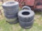 8 LUG TRAILER WHEELS/TIRES AND 2 MUD TIRES AND SPARE TIRE (8 TOTAL)
