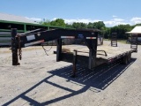 24' BORUFF GOOSENECK FLATBED TRAILER, 7 TON, TANDEM AXLE, 20' W/4' DOVETAIL