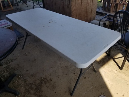 LIFETIME FOLDOUT STRAIGHT TABLES (3 FOR ONE MONEY) KEPT IN DRY
