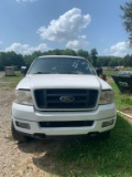 2004 FORD F150 TRUCK, 4WD, HAS NEW TRANSMISSION BUT NEEDS MOTOR, VIN: 1FTRX