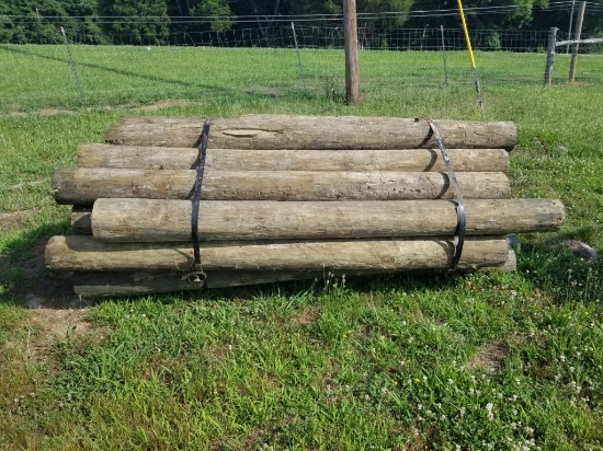 NEW TREATED 7X8 WOOD POSTS (24), **SELLS ABSOLUTE**