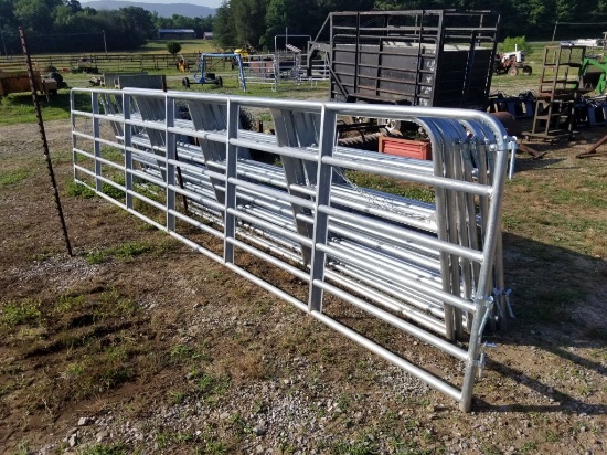 NEW GALV 20' GATE WITH CHAIN/HINGES, **SELLS ABSOLUTE**