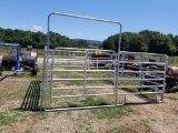NEW GALV 12' CORRAL PANELS (3) WITH 6'X6' WALKTHRU GATE PANEL (4 TOTAL PIEC