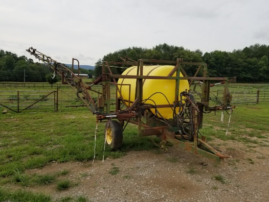 VAN PULL TYPE SPRAY RIG, APPROX 20' BOOMS, WITH 500 GAL TANK, S: V817536