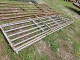 USED 16' GALV GATE AND USED 16' WIRE PANEL GATE