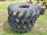 8 LUG TRACTOR TIRES WITH RIMS PULLED OFF OF A NEW HOLLAND (2)