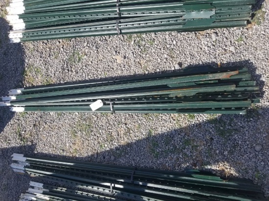 NEW GREEN T-POSTS 6' X 1.25 LBS/FT (13 FOR ONE MONEY)