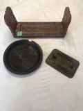 MEAT PRESS AND OTHER ANTIQUES