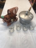 WAGON, 4 GLASSES, AND QUART SIZE CANNER