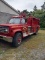 1981 GMC PUMPER/TANKER FIRE TRUCK, RUNS/PUMPS, MILES SHOWING: 35,025, VIN: