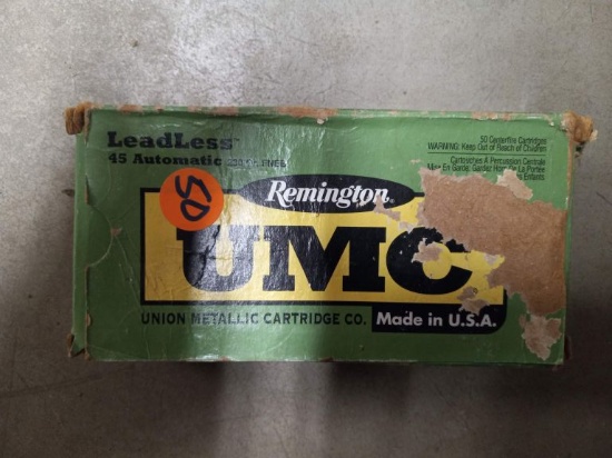 1 BOX OF REMINGTON UMC 45 AMMO