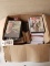 BOX OF DVDS AND BOOKS