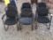 BLACK CUSHIONED CHAIRS (6)