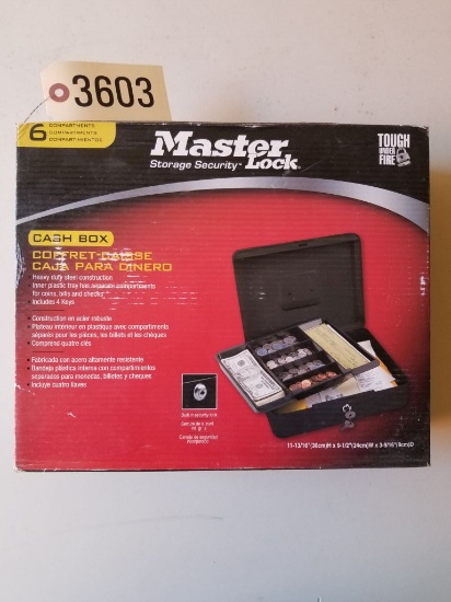 MASTER LOCK 6 COMPARTMENT CASH BOX