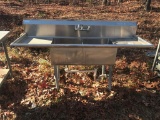 STAINLESS DOUBLE SINK 6'X2'X36