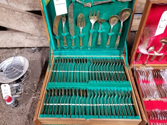 ANTIQUE JC JEWELRY FORK AND SPOON SET