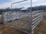 NEW 12' GALV. CORRAL PANELS (10) WITH 1 12' CORRAL PANEL WITH 6' WALKTHRU C