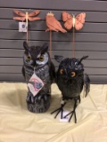 2 Owls & 3 lawn markers Brand New from Tractor Supply! All funds from this