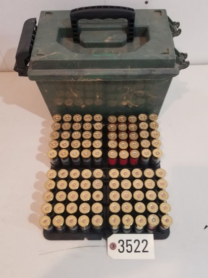 AMMUNTION BOX WITH 100 MISC. ROUNDS OF 12 GAUGE SHELLS