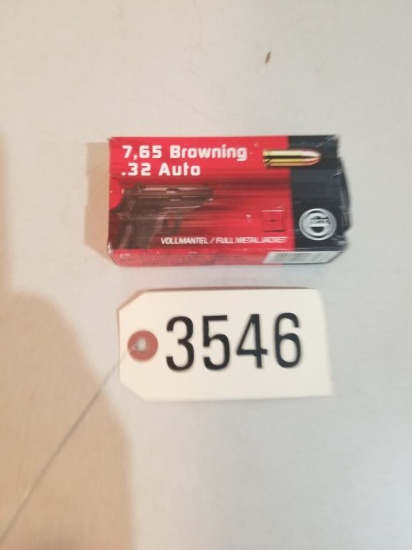 7.65 BROWNING .32 AUTO, 50 ROUNDS