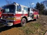 1988 E1 FIRE TRUCK, 3208 CAT ENGINE, AUTO TRANS, MILES SHOWING: 36,444, HAS