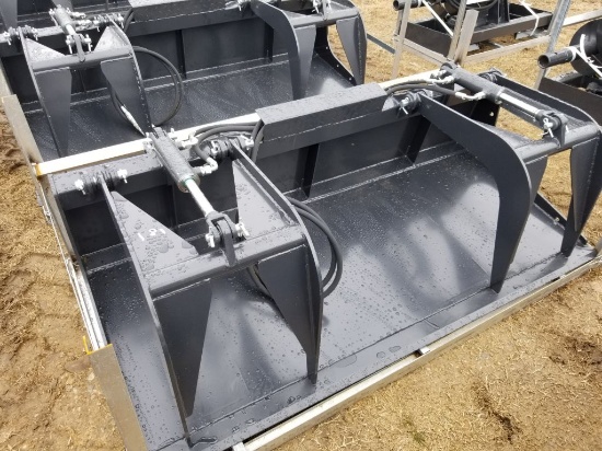 JCT NEW QUICK ATTACH 72" SOLID BOTTOM GRAPPLE BUCKET