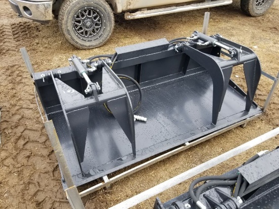 JCT NEW QUICK ATTACH 72" SOLID BOTTOM GRAPPLE BUCKET