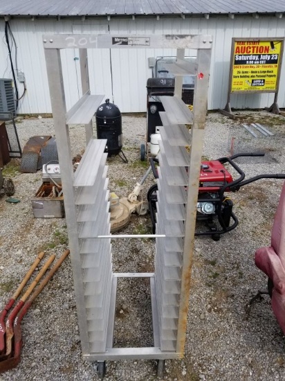 ALUMINUM RACK ON WHEELS