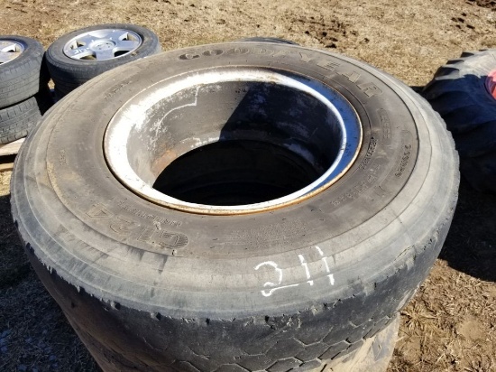 9.00X20 BUD WHEELS & TIRES (2)