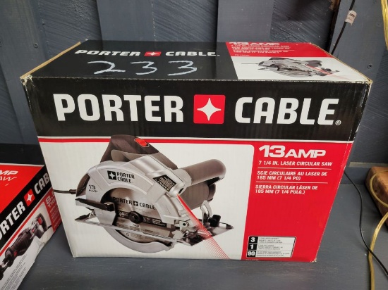 UNUSED PORTER CABLE 120 VOLT SKIL SAW