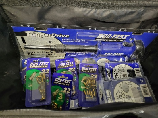 UNUSED DUO-FAST POWDER ACTUATED TOOL WITH ACC AND BAG