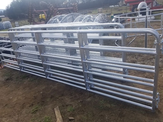 NEW GALV. 16' 6 BAR GATE WITH PINS AND CHAIN