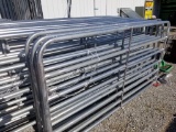 NEW GALV. 8' 6 BAR GATE WITH PINS AND CHAIN