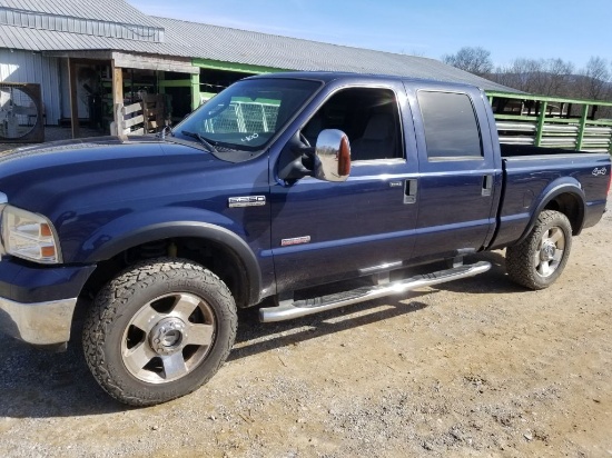 2006 FORD F-250, 4X4, 6.0 DIESEL, AUTO TRANSMISSION, 157,916 MILES SHOWING,