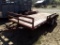 14' X 6' BUMPER PULL TANDEM AXLE TUBE FRAMED TRAILER, NO RAMPS, NO PAPERWOR