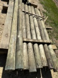 NEW TREATED 5X8 WOOD POSTS (13 FOR ONE MONEY)