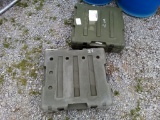 PLASTIC ARMY BOXES (2)