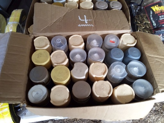 BOX OF ASSORTED SPRAY PAINT