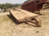 22' HEAVY DUTY EQUIPMENT TRAILER WITH 5' DOVE TAIL, PINTLE HITCH, NO PAPERW
