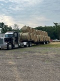 4X5 ROUND BALES OF HAY, 29 ONE MONEY, NET WRAP, WHEAT, CUT 2 WEEKS AGO, CAN