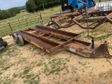 20FT HOME MADE TRAILER WITH DOVE TAIL DOULBE AXLE SINGLE WHEEL/ HITCH MAY N