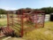 NEW RED HEAVY DUTY 7 BAR TARTER 6' TALL X 10' WIDE CORRAL PANELS (4)